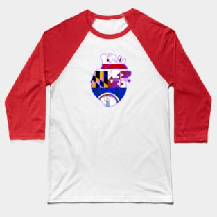 DMV Flag Heart Baseball T-Shirt